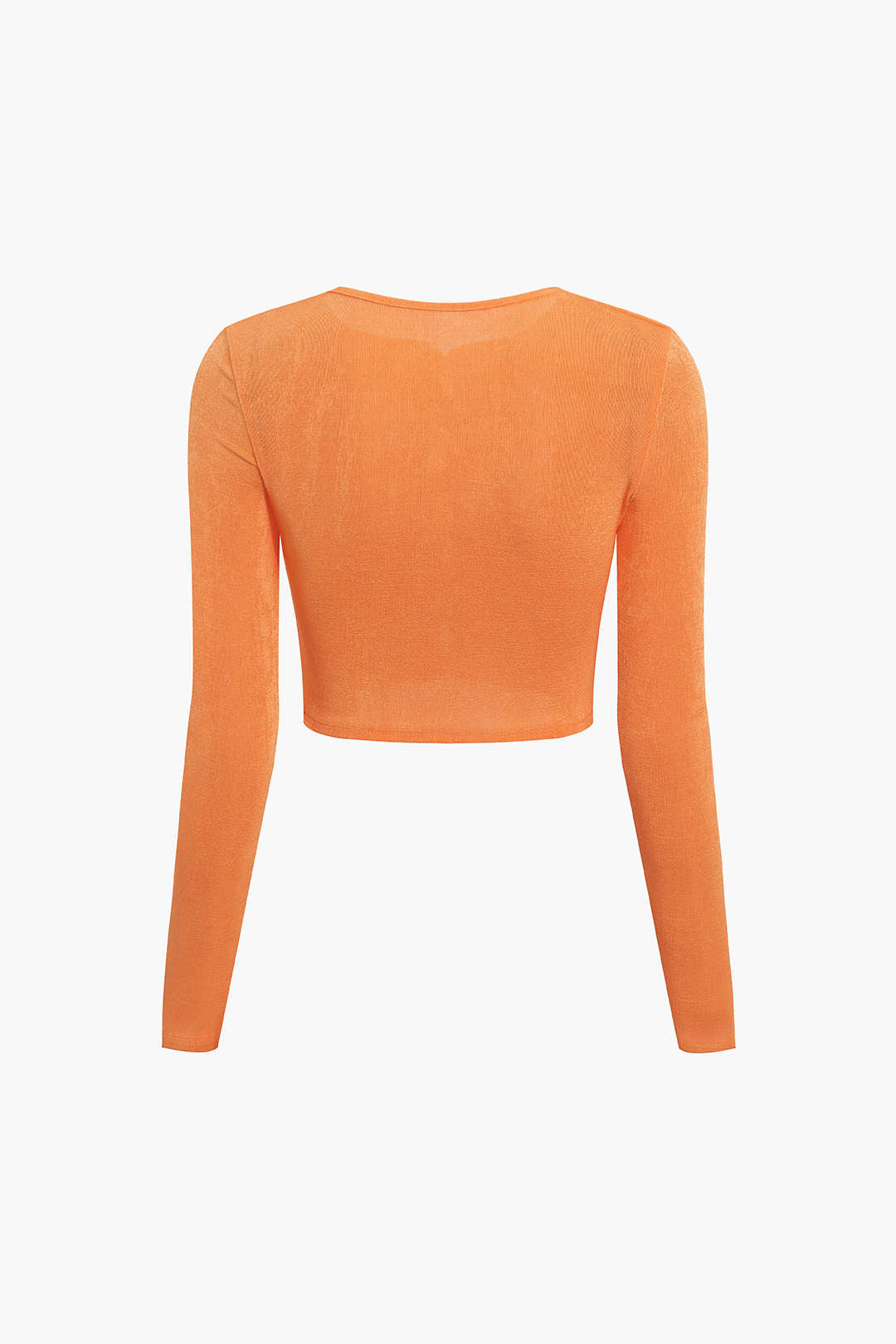 Button Up Cut Out Crop Knit Top