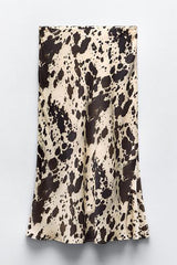 Leopard Print Midi Skirt