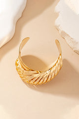 Twist Hollow Out Metal Cuff Bracelet