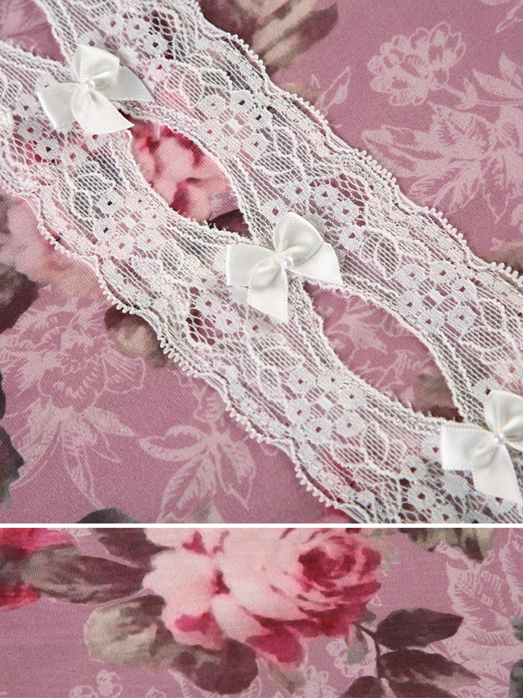 Jizelle Lace Trim Floral Top