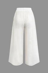 Drawstring Wide Leg Pants