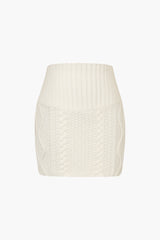 Cable Knit Mini Skirt