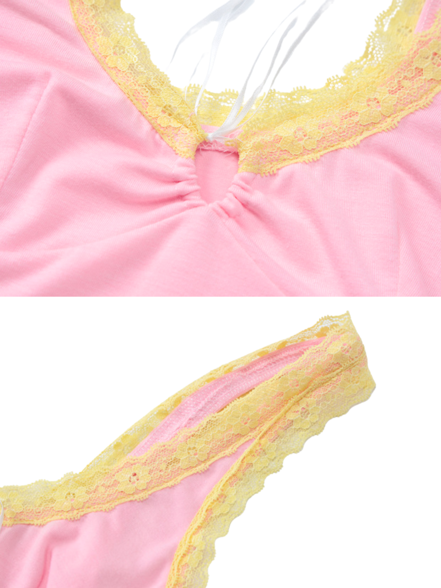 Lottie Lace Trim Bow Tank Top