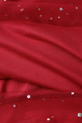 Sequins Mesh Ruched Mini Dress