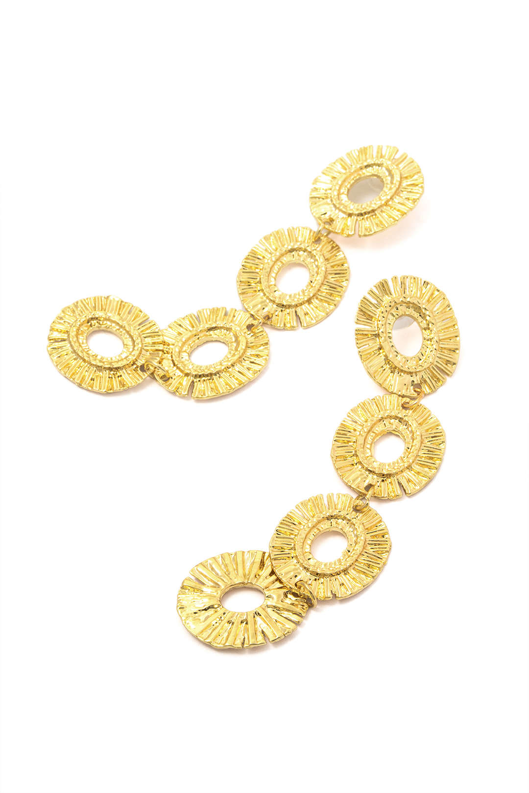 Sculpted Circular Drop Earrings