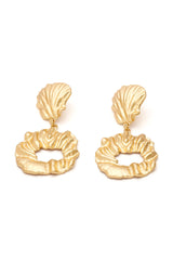 Ruched Texture Metal Earrings