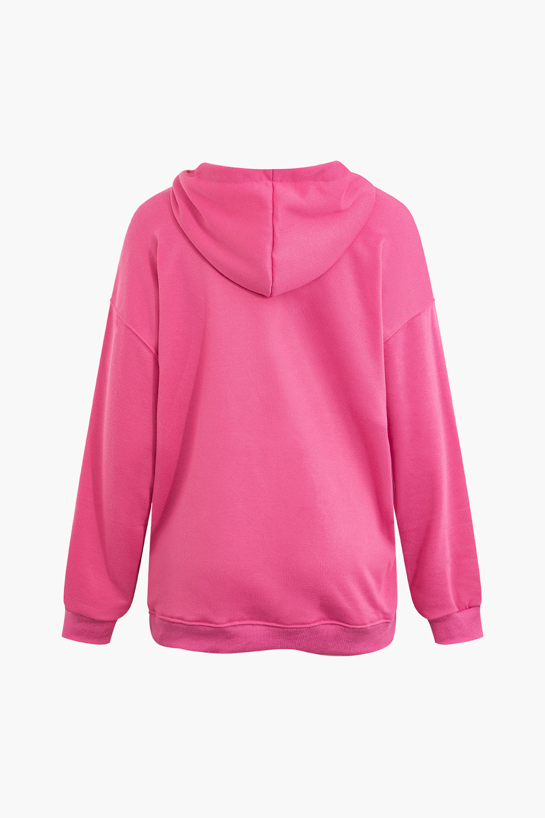 Oversized Barbie Letter Print Hoodie