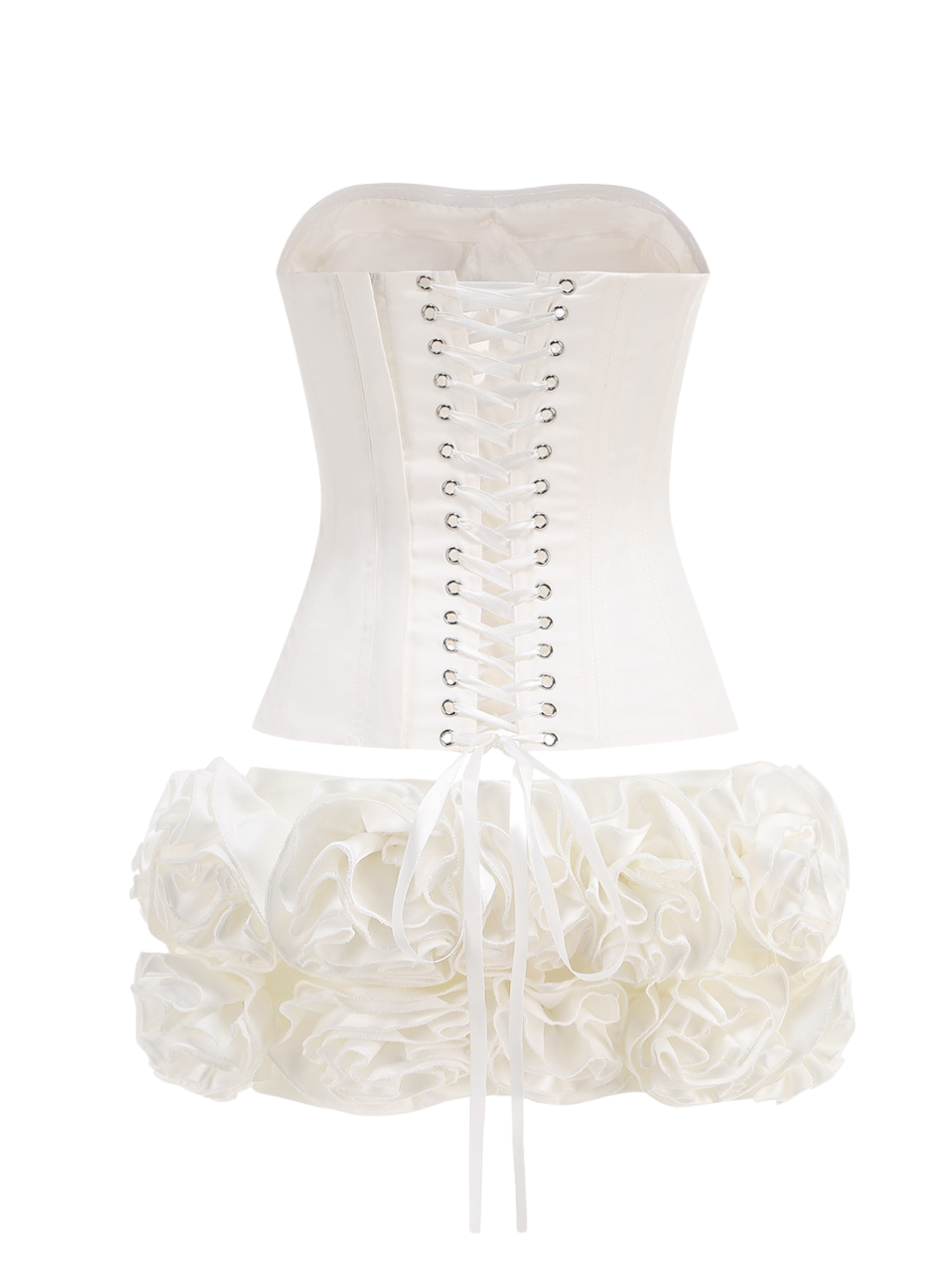 Inna Bloom Corset Mini Dress in White