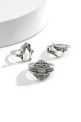 Set of 3 Pcs Engraved Rings