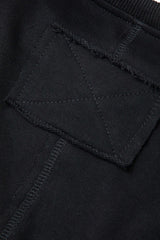 Seam-Detail Round Neck Long Sleeve Sweatshirt