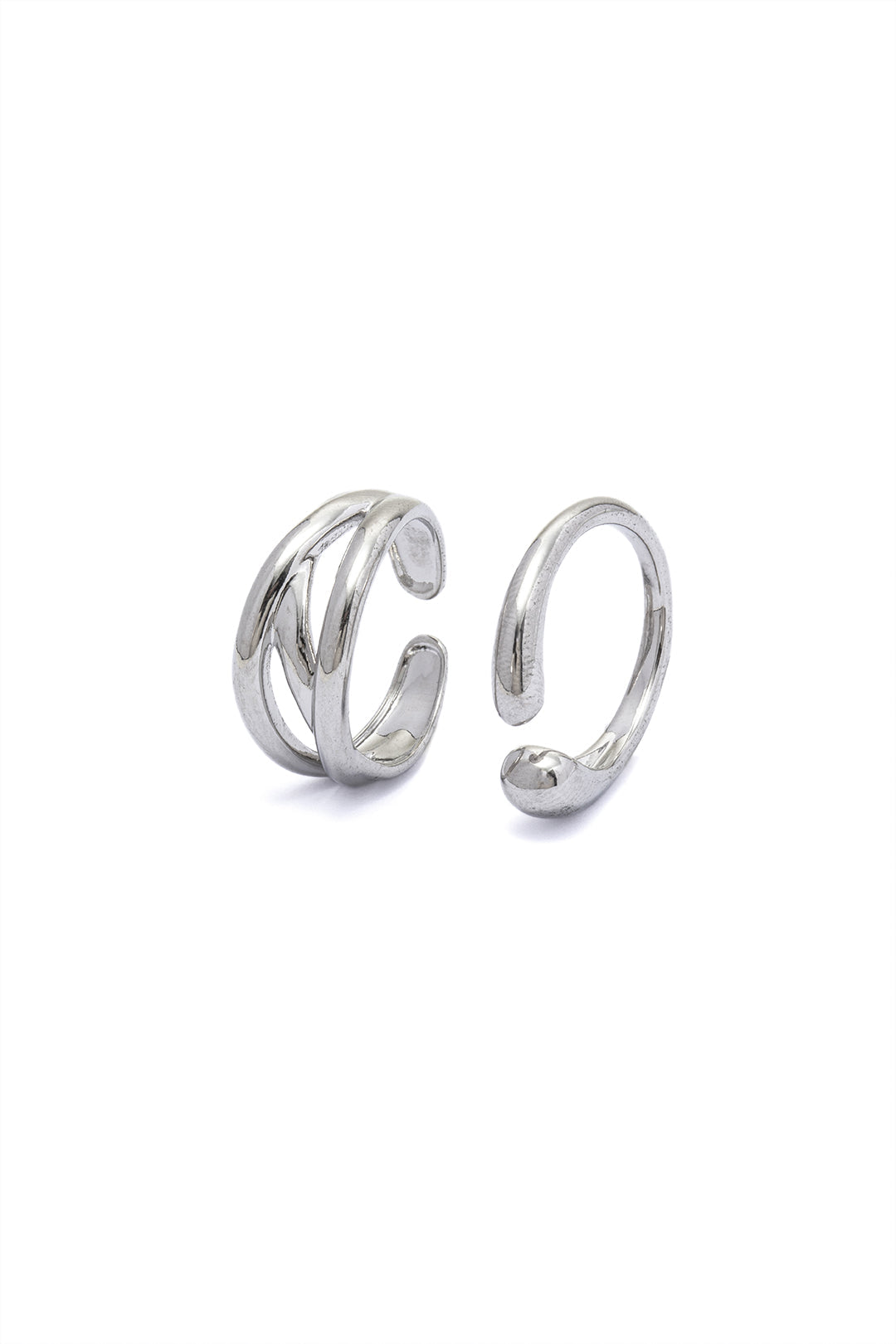 Asymmetric Cuff Rings Set