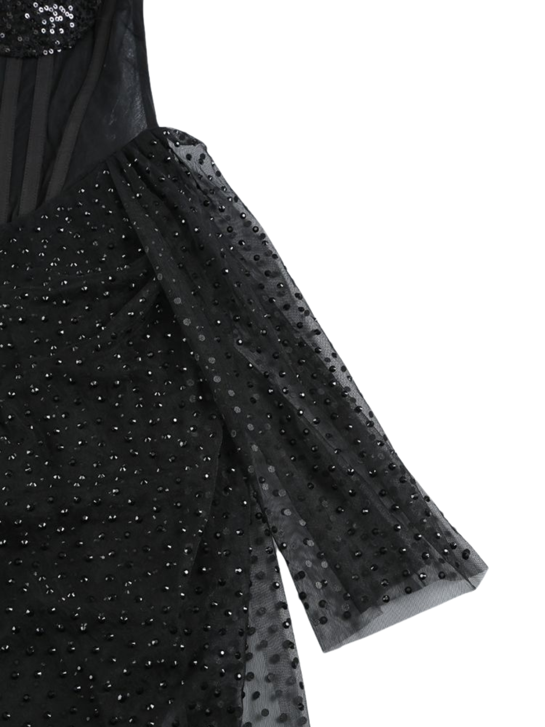 Silvana Mesh Rhinestone Corset Mini Dress