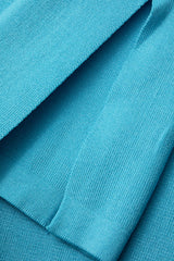Round Neck Bell Sleeve Seam Detail Knit Maxi Dress