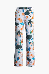 Tie Dye Straight Leg Jeans