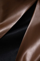 Faux Leather High Waisted Slit Maxi Skirt