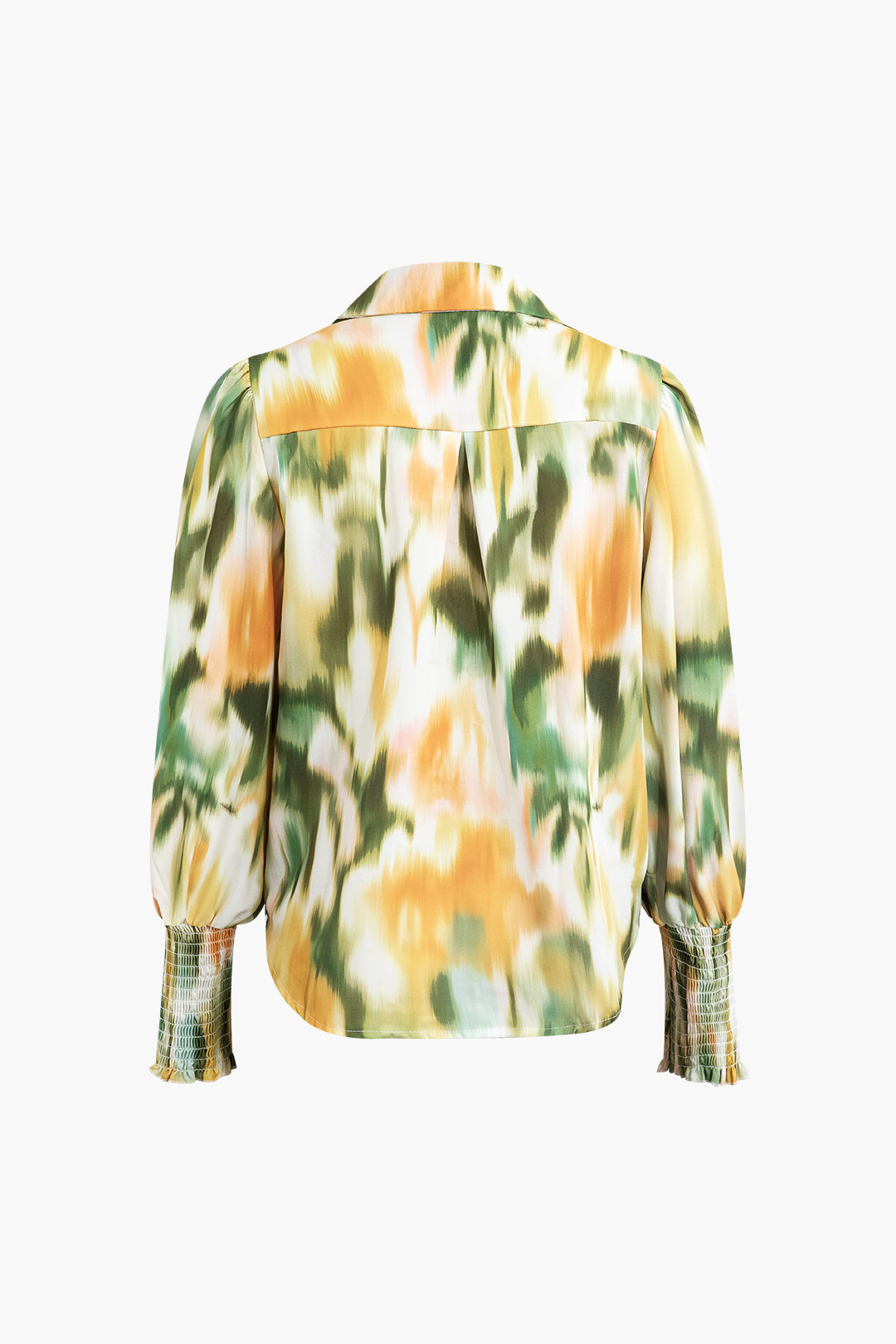 Abstract Print Long Sleeve Blouse