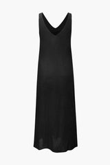 V-neck Slit Front Sleeveless Maxi Dress