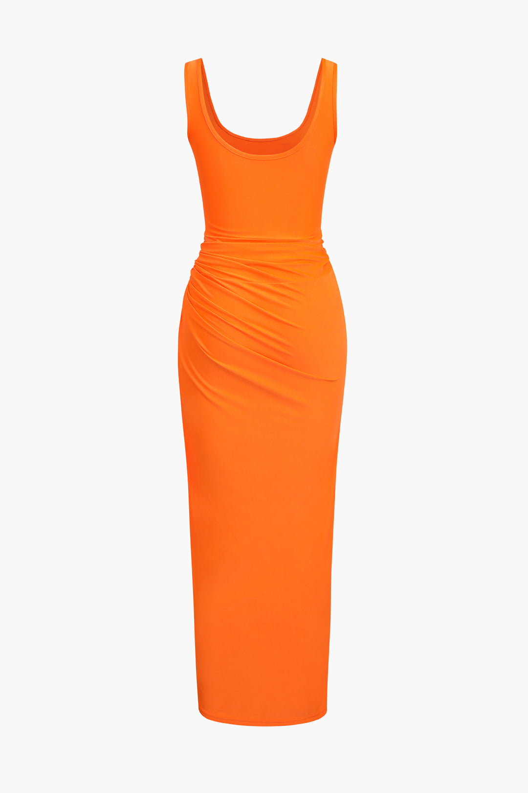 Twist Detail Square Neck Midi Dress