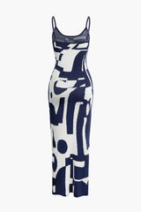 Colorblock Knit Cami Maxi Dress
