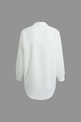 Solid Button Up Long Sleeve Shirt