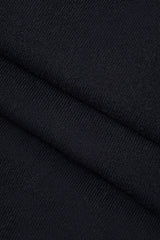 Contrast Halter Backless Slit Knit Dress