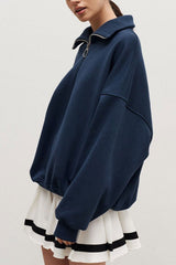 Stand Collar Long Sleeve Sweatshirt