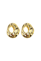 Hollow Oval Metal Earrings