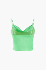 Cowl Neck Satin Cami Top