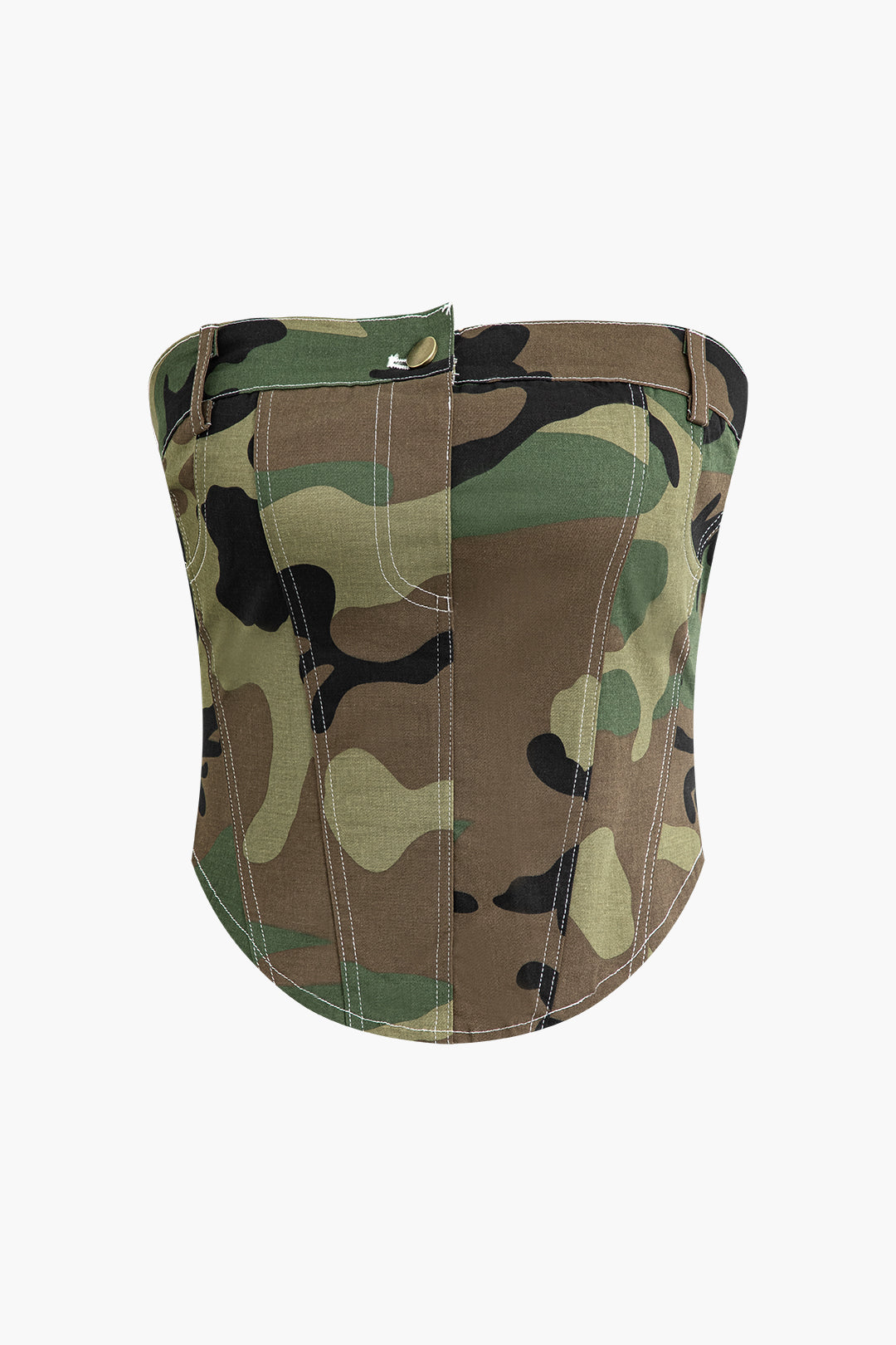 Camo Print Corset Tube Top