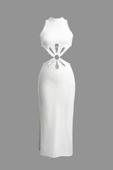 Hollow Out Slit Sleeveless Maxi Dress
