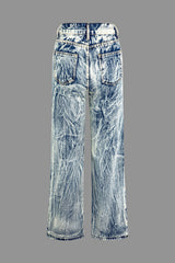 Tie Dye Straight Leg Jeans