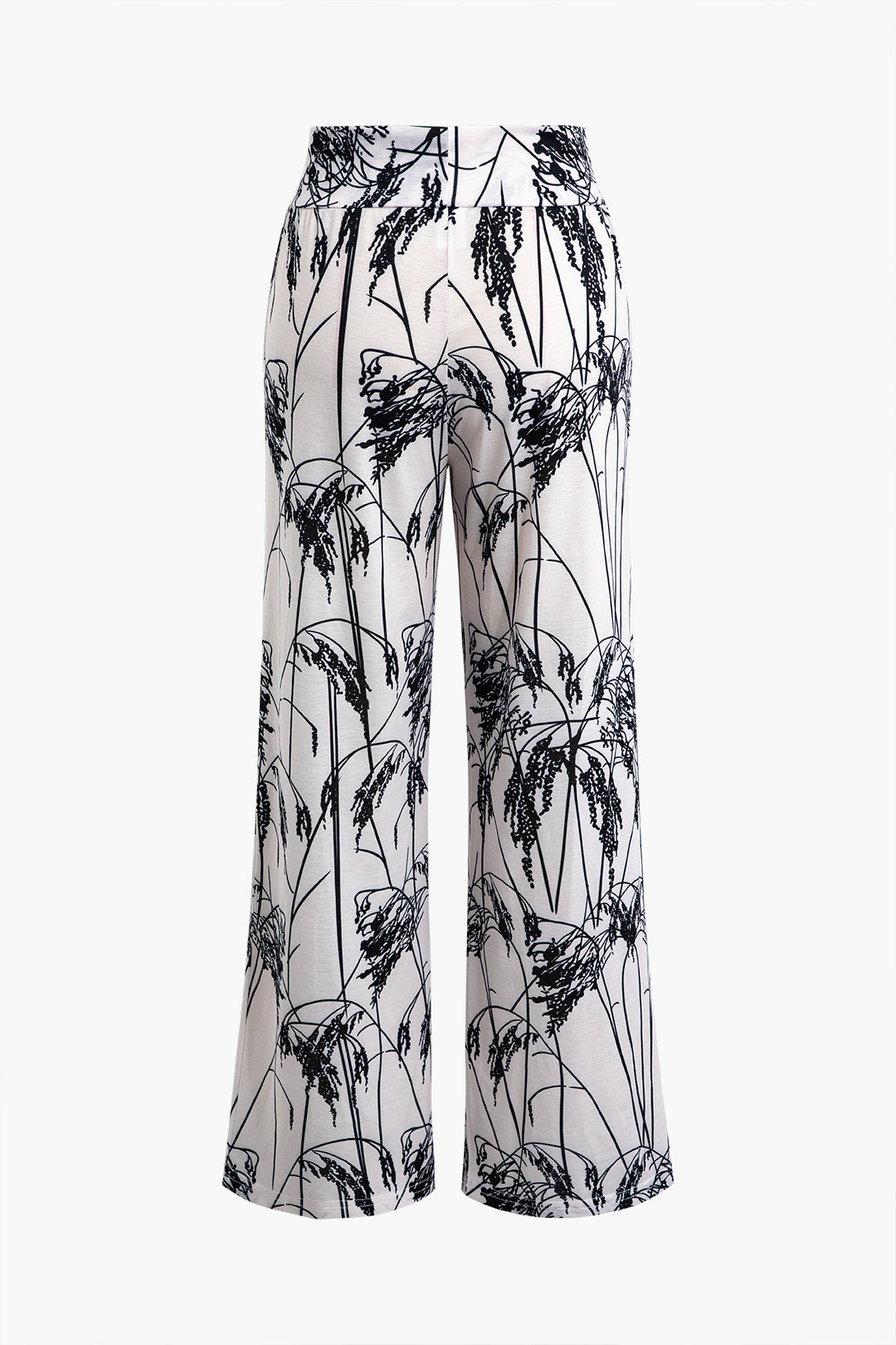 Sorghum Print Wide Leg Pants