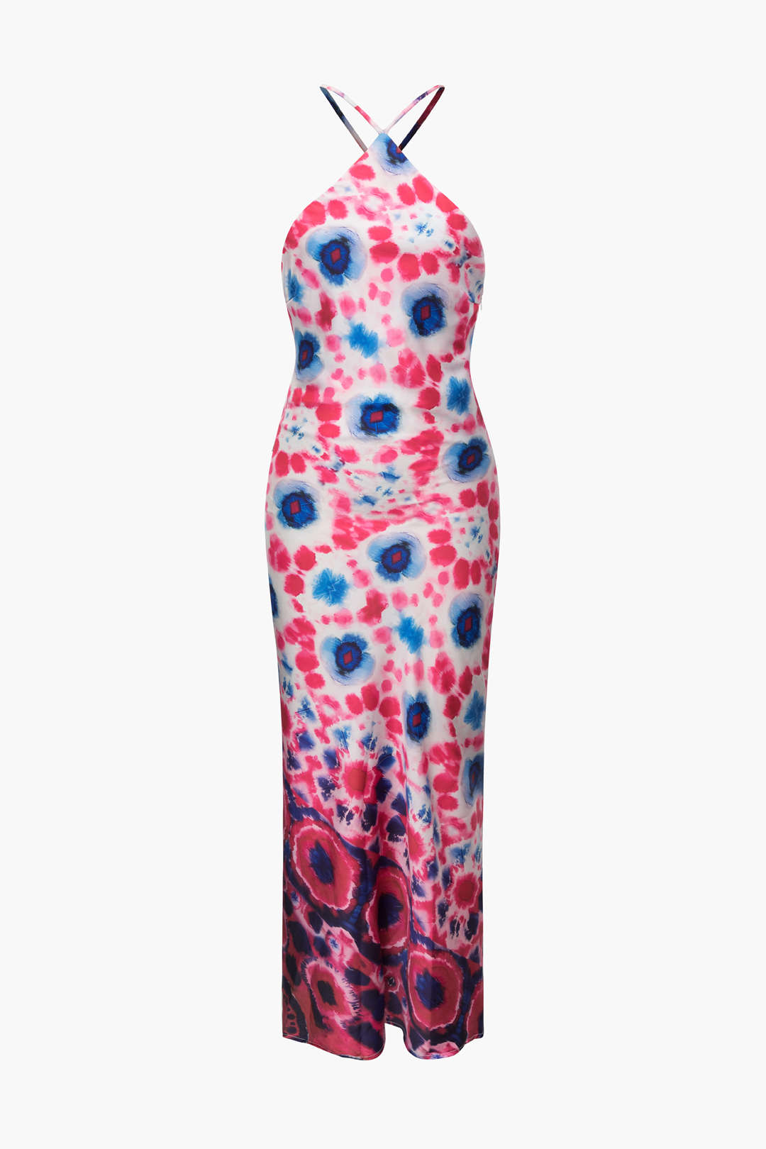 Floral Print Halter Maxi Dress