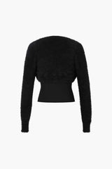 Fuzzy Cropped Shrug And Knit Cami Top Set
