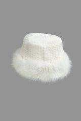 Solid Faux Fur Trim Hat