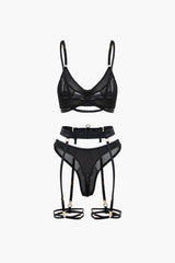 Bandage Metal Lingerie And Thong Set