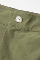 Flap Pocket Zip Up Wide Leg Cargo Pants