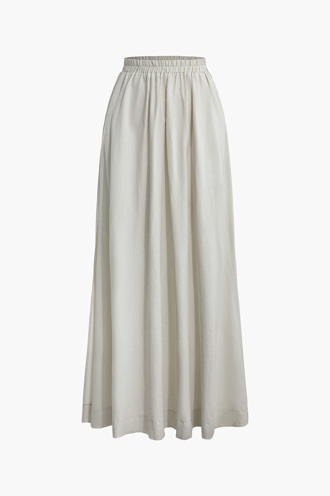 Linen High Waist Maxi Skirt