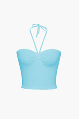 Halter Neck Ruched Cami Top