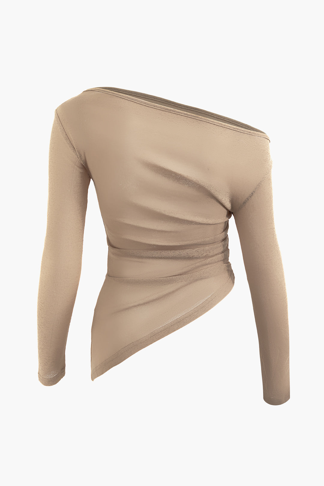 Asymmetrical Ruched Long Sleeve Top