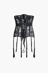 Hood And Eye Front Lace Corset