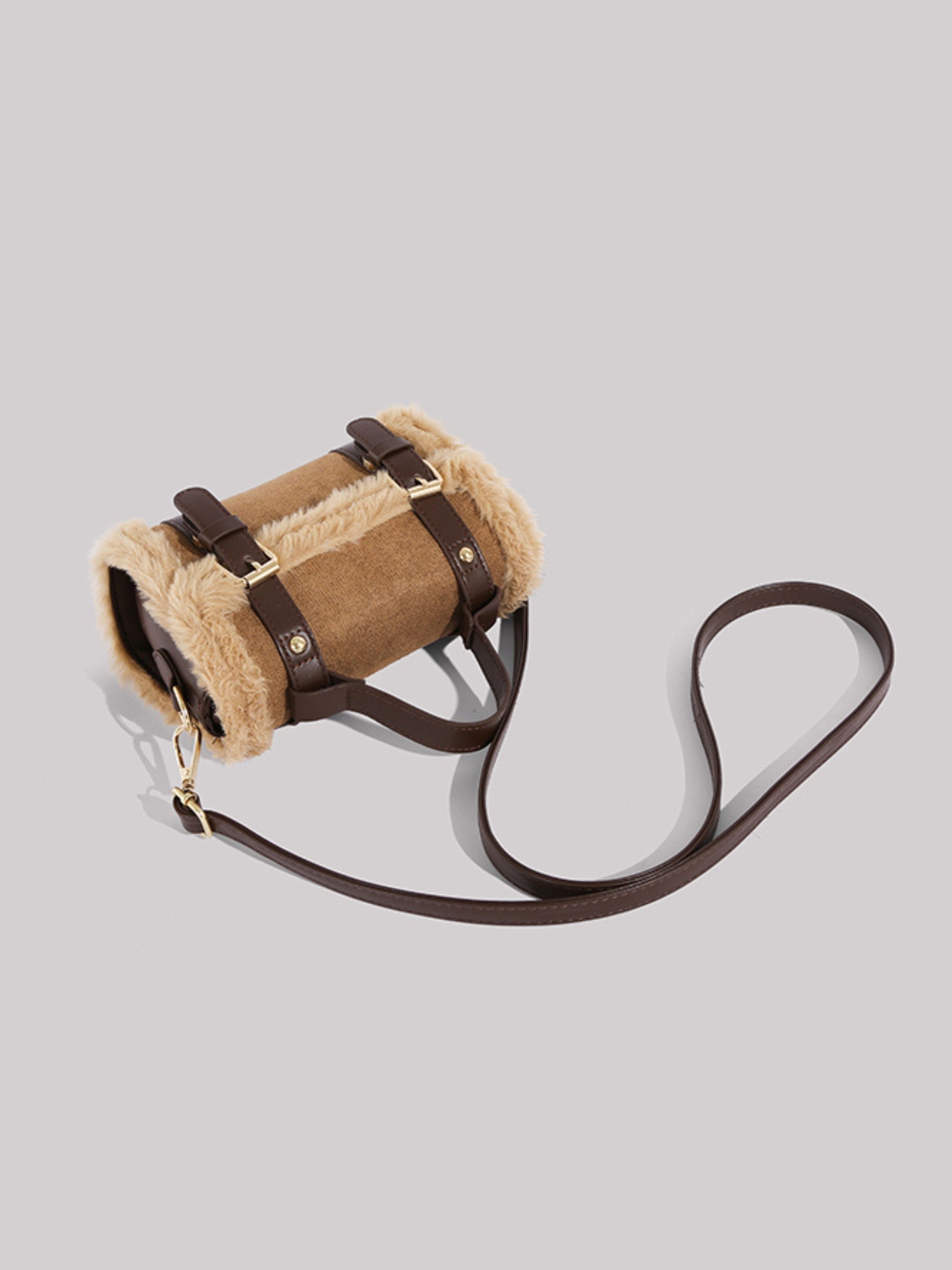 Fiona Fur-Trim Crossbody Bag
