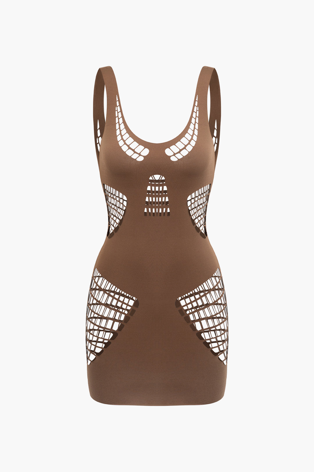 Square Neck Cut Out Sleeveless Mini Dress