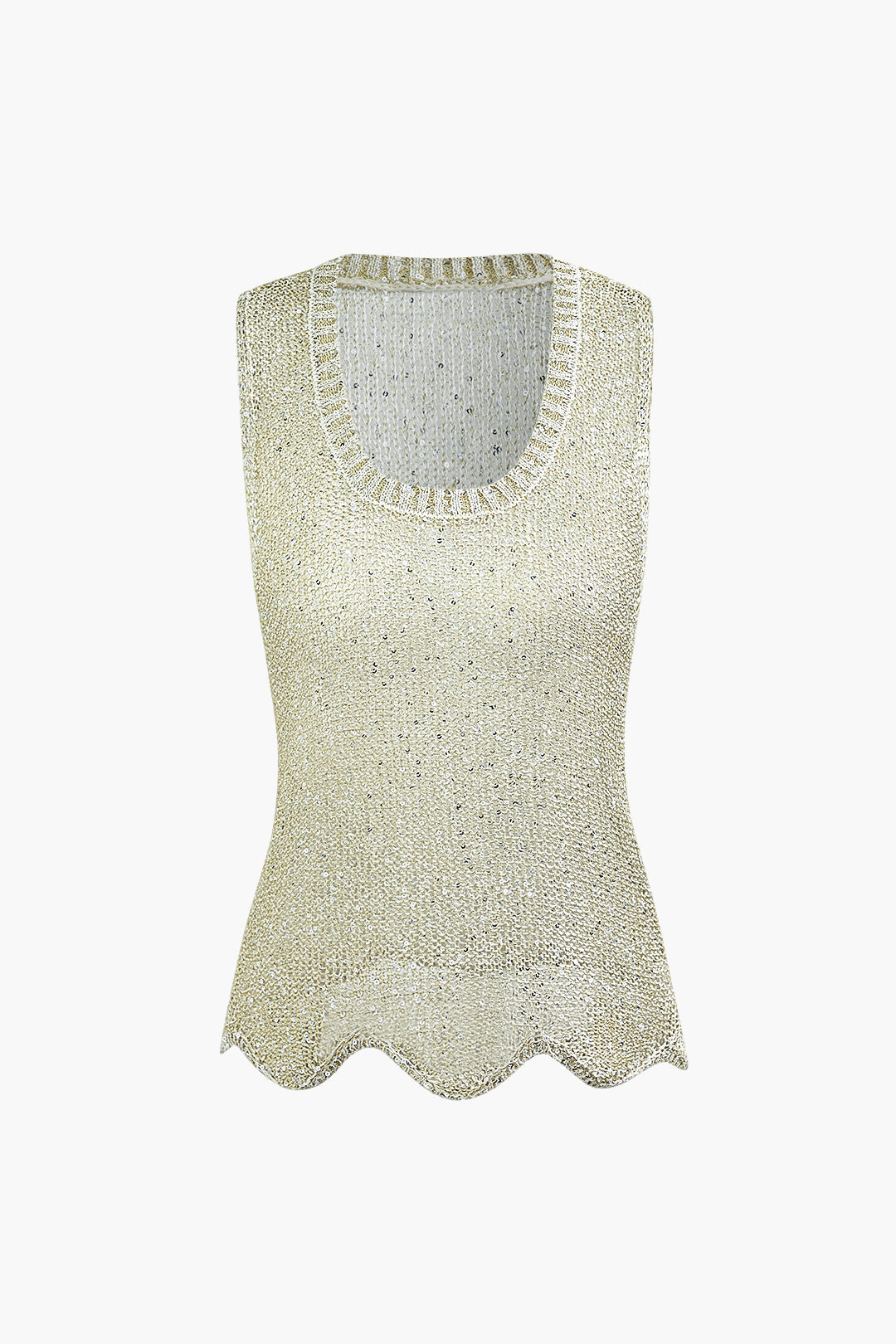Sleeveless Open Knit Top