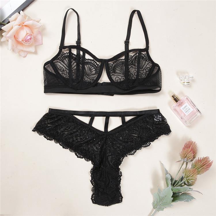 Corset Hollow Bra + High Waist Panties