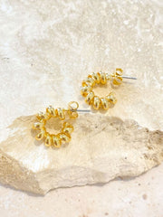 Flat Croissant Hoops Earring