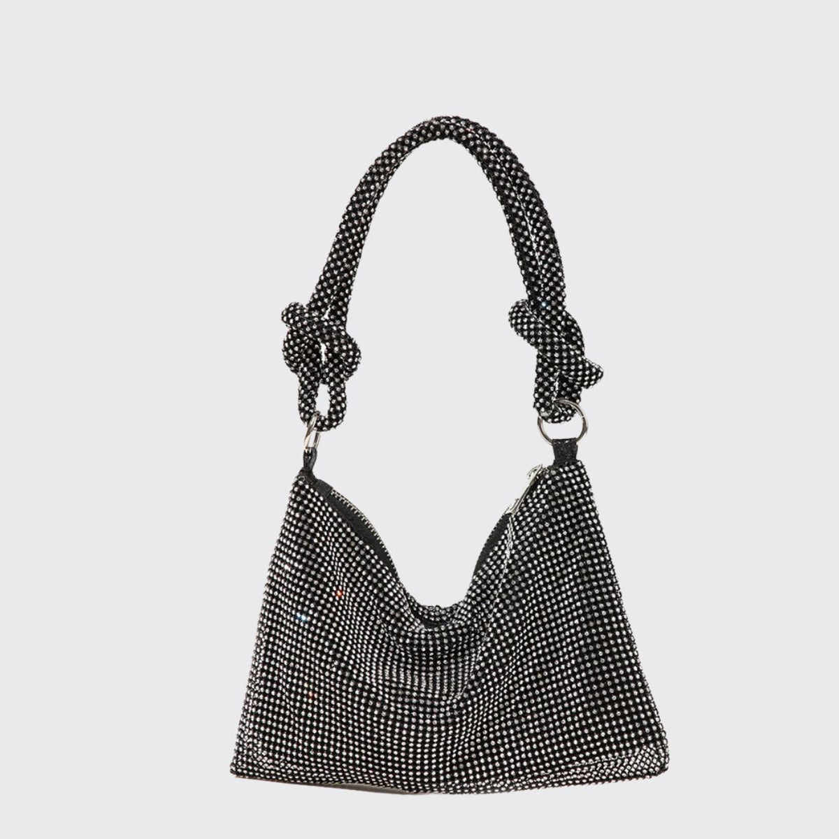Black Rhinestones Evening Clutch Bag
