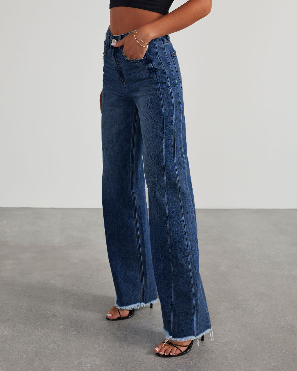 Washed Loose Casual Straight Wide-Leg Mopping Pants