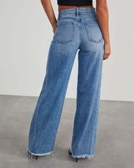 Washed Loose Casual Straight Wide-Leg Mopping Pants