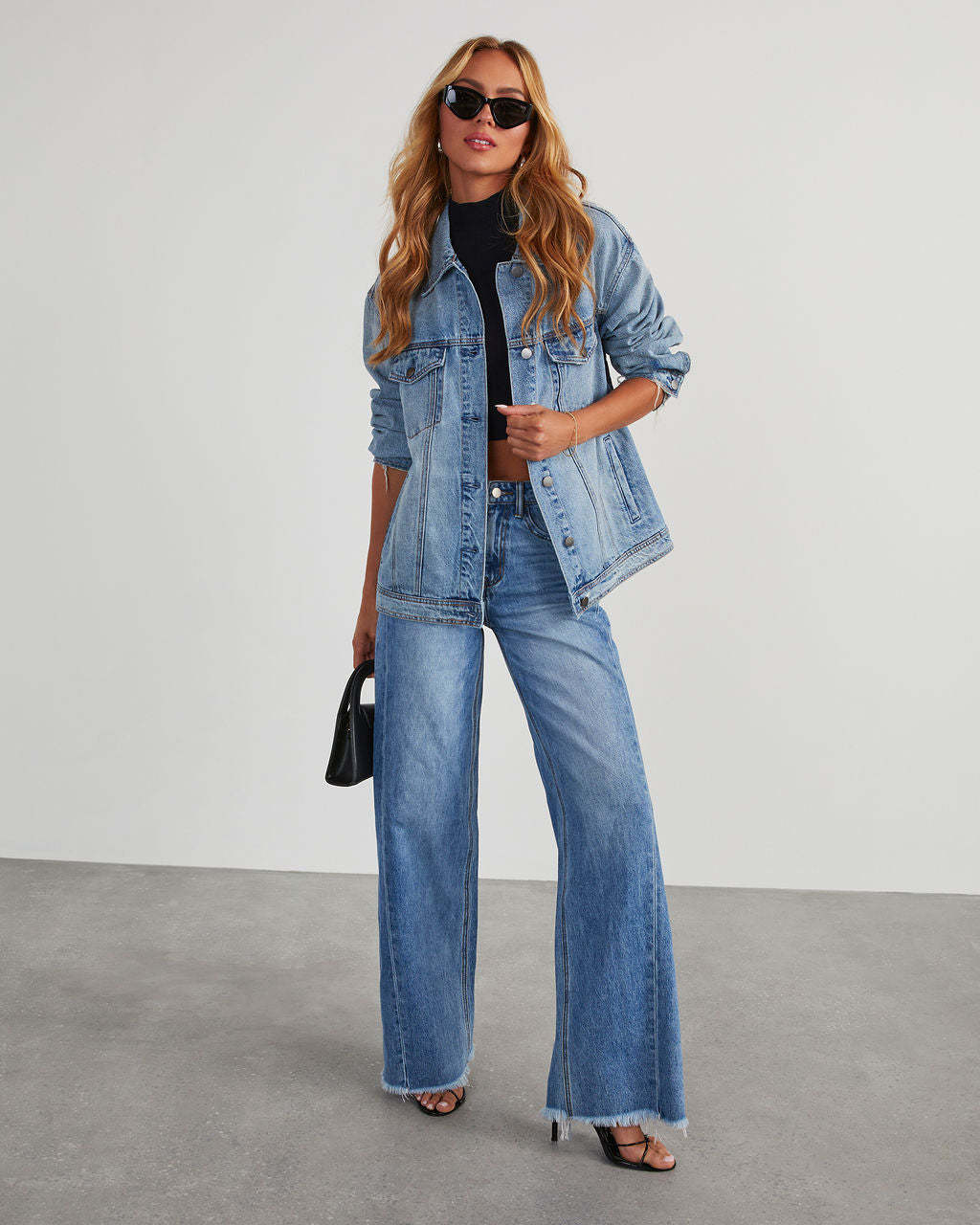 Washed Loose Casual Straight Wide-Leg Mopping Pants